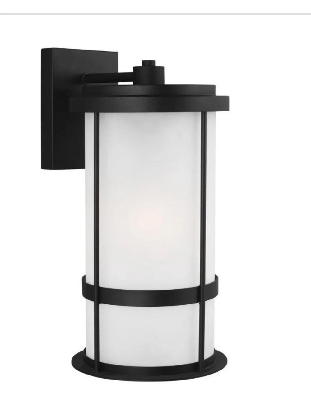 New Generation Lighting Wilburn Black 20” Outdoor Wall Lantern